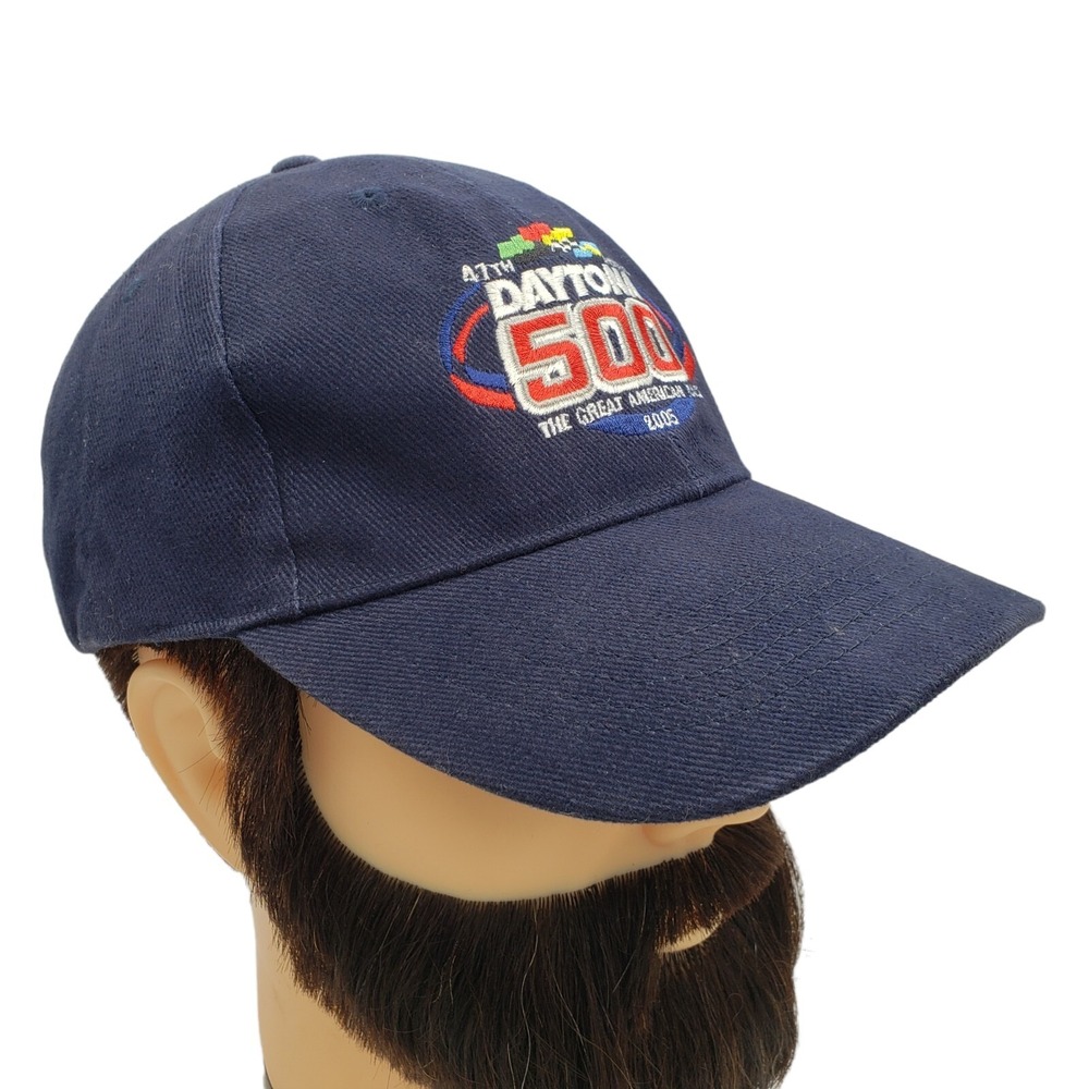 2005 NASCAR 47th ANNUAL DAYTONA 500 Navy Blue Adjustable‎ Baseball Cap Hat - Picture 5 of 9
